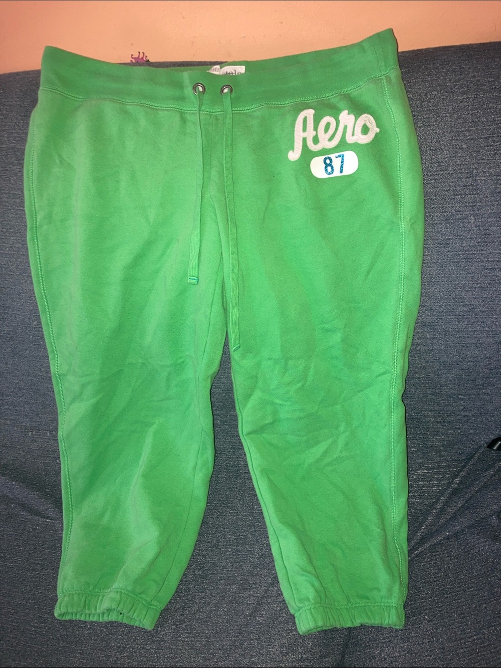 Y2K Aeropostale Girls' Bright Green Track Joggers
